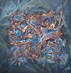 Eclats sur gris acrylique sur toile (70x70cm)